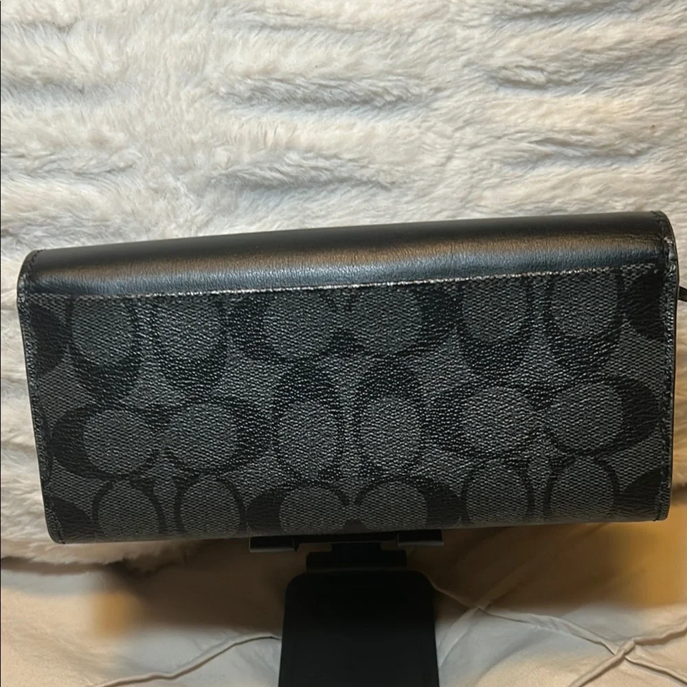 Coach Black Long Wallet with Signature Monogram - Picture 3 of 14